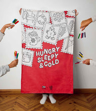 Load image into Gallery viewer, Hungry, Sleepy &amp; Cold - Coloring Blanket (Xhbt x Craft Pop)
